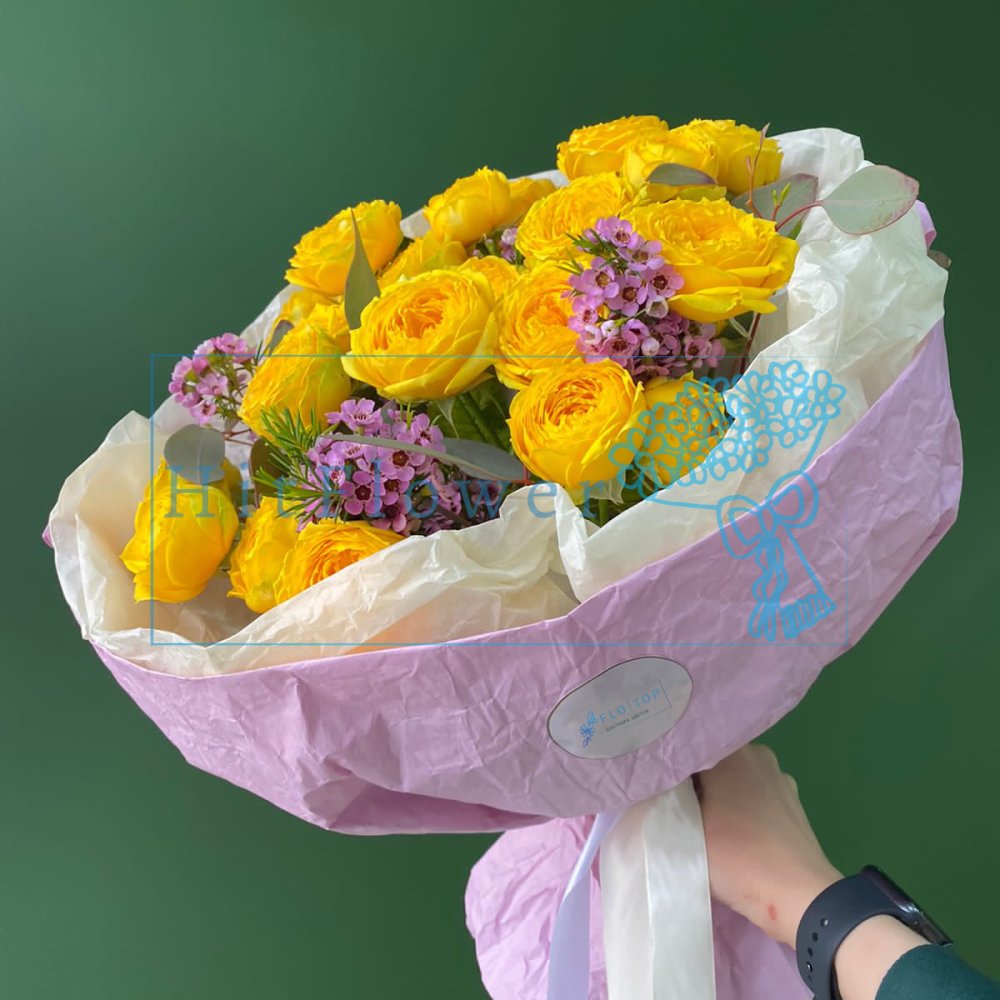 Букет цветов Желтое настроение Букет цветов из: Розы